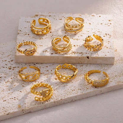 Fashion Gold Color Stainless Steel Rings